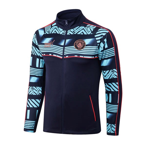 Sweatjacken Manchester City 2023 Schwarz Blau